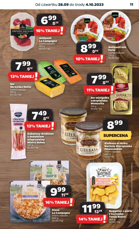 Netto - gazetka promocyjna Gazetka Spożywcza od czwartku 28.09 do środy 04.10 - strona 11