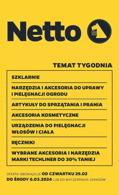 Netto - gazetka promocyjna Gazetka Non Food od czwartku 29.02 do środy 06.03