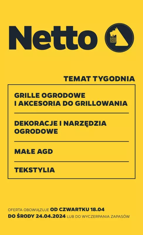 Netto - gazetka promocyjna Gazetka Non Food od czwartku 18.04 do środy 24.04
