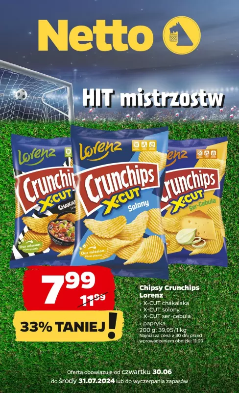 Netto - gazetka promocyjna Hit mistrzostw od poniedziałku 08.07 do soboty 13.07