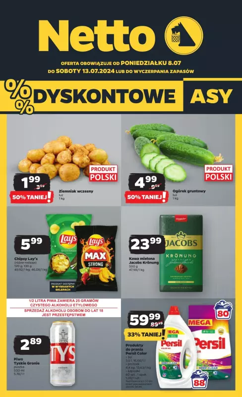 Netto - gazetka promocyjna Gazetka Spożywcza od poniedziałku od poniedziałku 08.07 do soboty 13.07