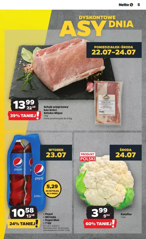 Netto - gazetka promocyjna Gazetka Spożywcza od poniedziałku 22.07 do soboty 27.07 - strona 5