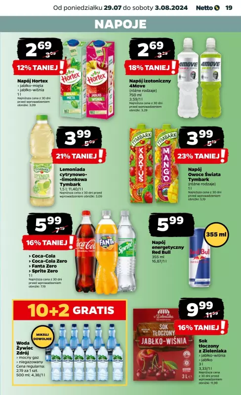 Netto - gazetka promocyjna Gazetka Spożywcza od poniedziałku od poniedziałku 29.07 do soboty 03.08 - strona 19