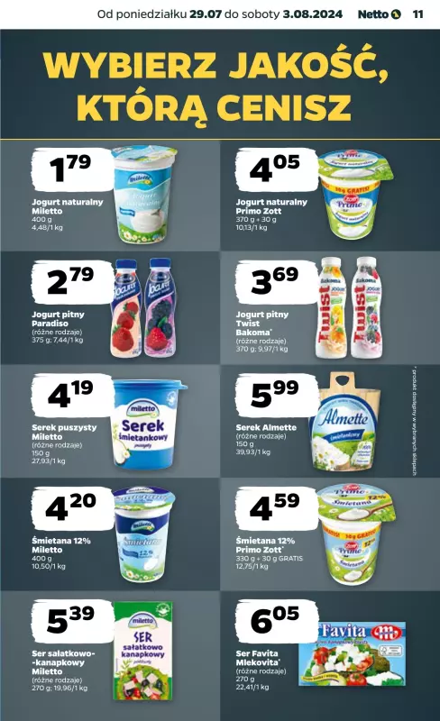 Netto - gazetka promocyjna Gazetka Spożywcza od poniedziałku od poniedziałku 29.07 do soboty 03.08 - strona 11