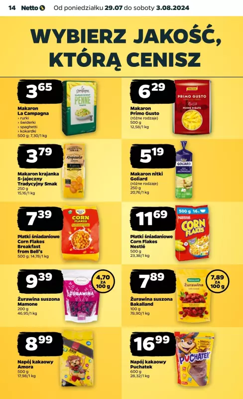 Netto - gazetka promocyjna Gazetka Spożywcza od poniedziałku od poniedziałku 29.07 do soboty 03.08 - strona 14