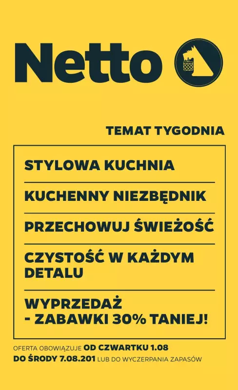 Netto - gazetka promocyjna Gazetka Non Food od czwartku 01.08 do środy 07.08