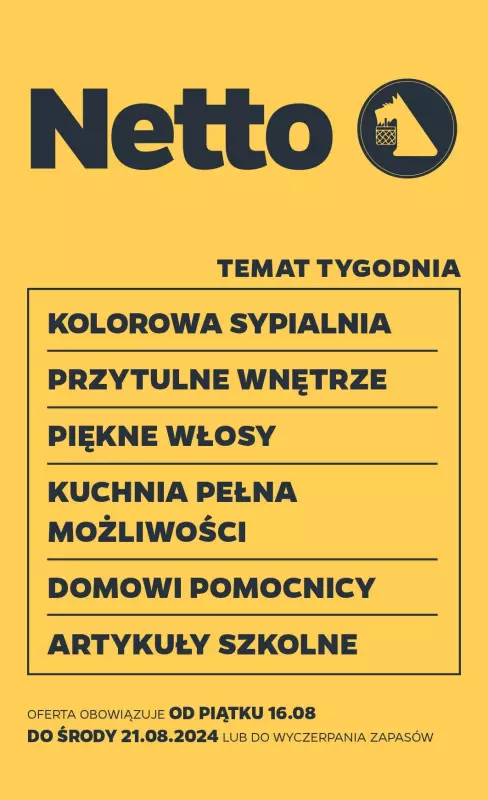 Netto - gazetka promocyjna Gazetka Non Food od piątku 16.08 do środy 21.08