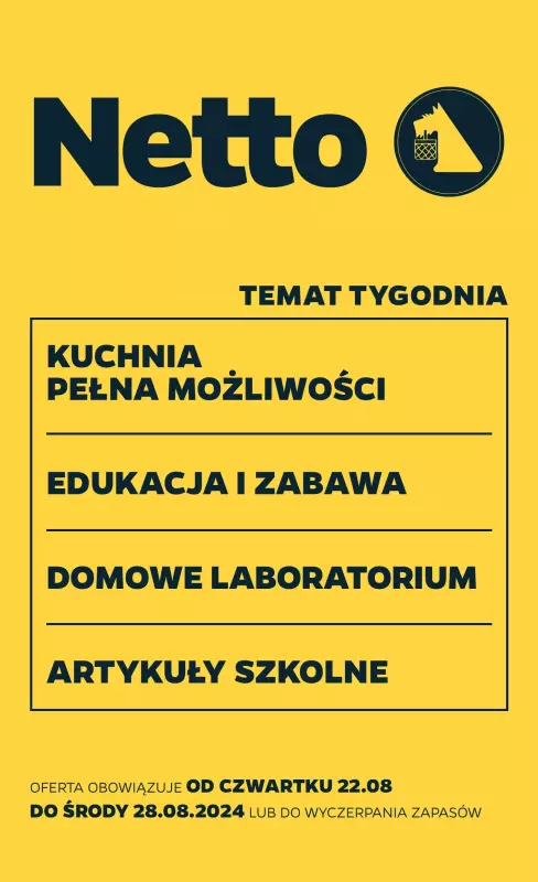 Netto - gazetka promocyjna Gazetka Non Food od czwartku 22.08 do środy 28.08