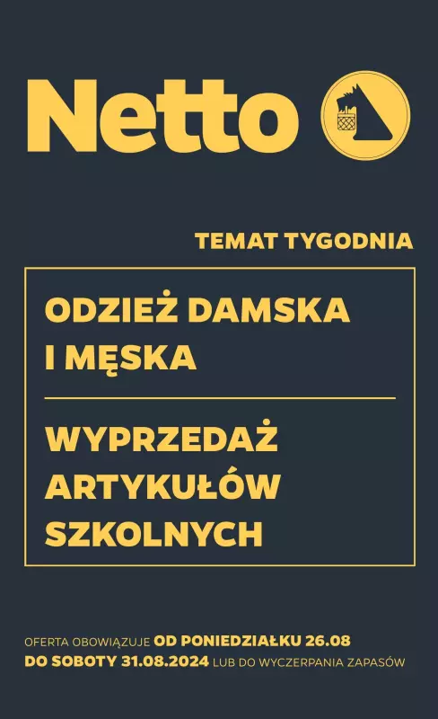 Netto - gazetka promocyjna Gazetka Non Food od poniedziałku 26.08 do soboty 31.08