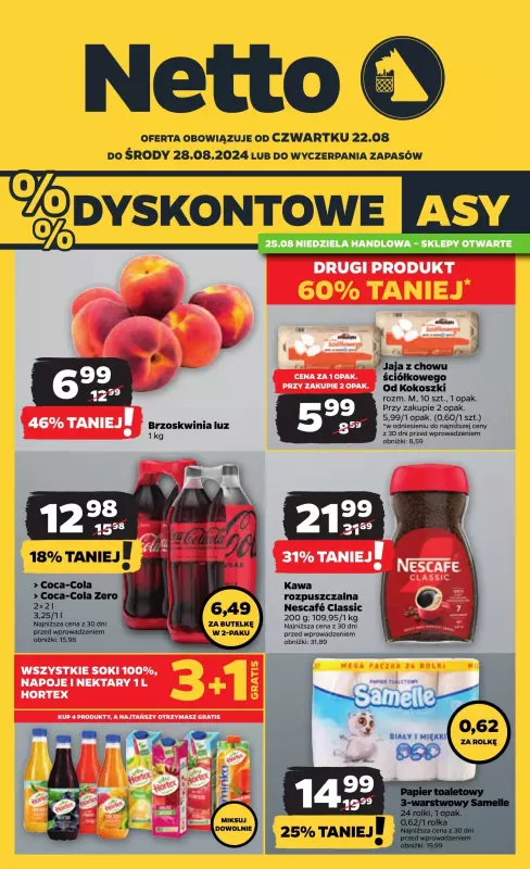 Netto - gazetka promocyjna Gazetka Spożywcza od czwartku od czwartku 22.08 do środy 28.08