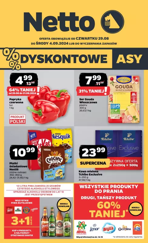 Netto - gazetka promocyjna Gazetka Spożywcza od czwartku od czwartku 29.08 do środy 04.09