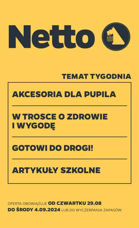 Netto - gazetka promocyjna Gazetka Non Food od czwartku 29.08 do środy 04.09