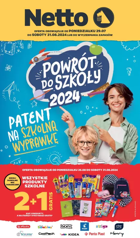 Netto - gazetka promocyjna Katalog Powrót do szkoły od poniedziałku 29.07 do soboty 31.08