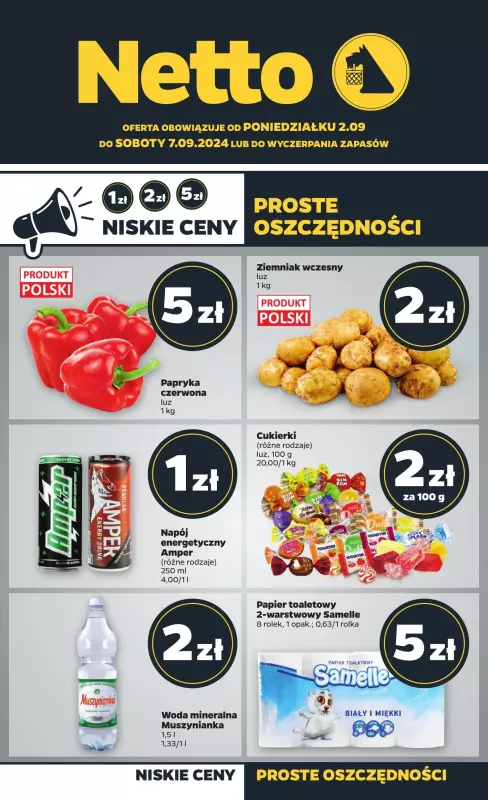 Netto - gazetka promocyjna Gazetka Spożywcza od poniedziałku 02.09 do soboty 07.09