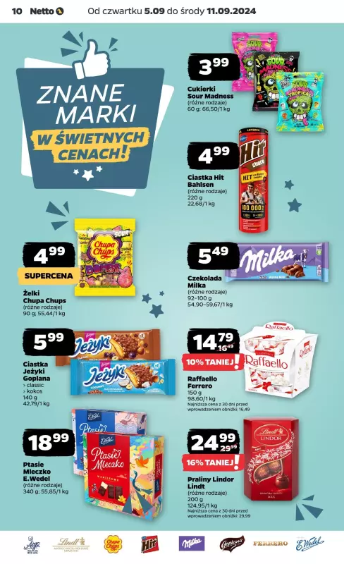 Netto - gazetka promocyjna Gazetka Spożywcza od czwartku od czwartku 05.09 do środy 11.09 - strona 10