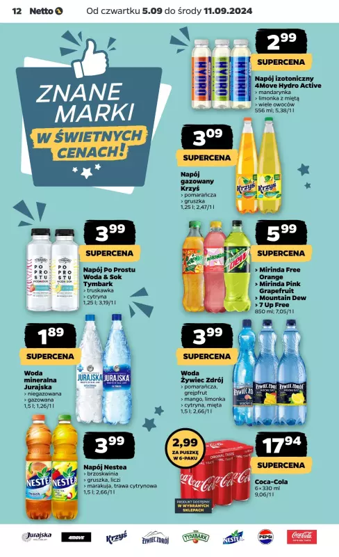 Netto - gazetka promocyjna Gazetka Spożywcza od czwartku od czwartku 05.09 do środy 11.09 - strona 12