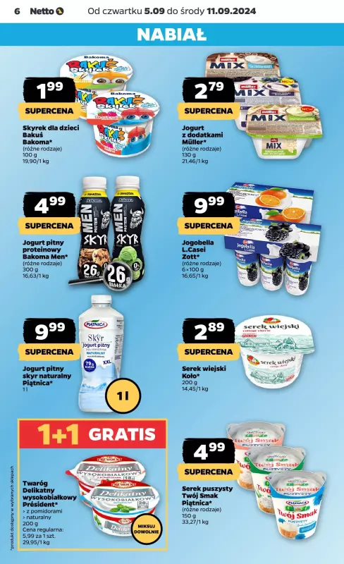 Netto - gazetka promocyjna Gazetka Spożywcza od czwartku od czwartku 05.09 do środy 11.09 - strona 6