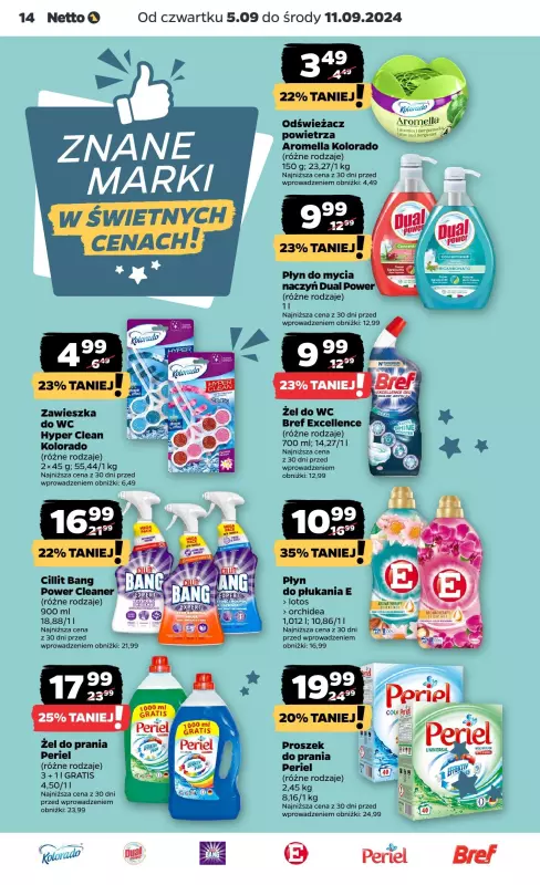 Netto - gazetka promocyjna Gazetka Spożywcza od czwartku od czwartku 05.09 do środy 11.09 - strona 14