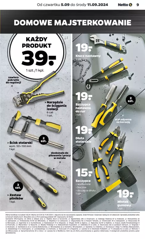 Netto - gazetka promocyjna Gazetka Non Food od czwartku 05.09 do środy 11.09 - strona 9