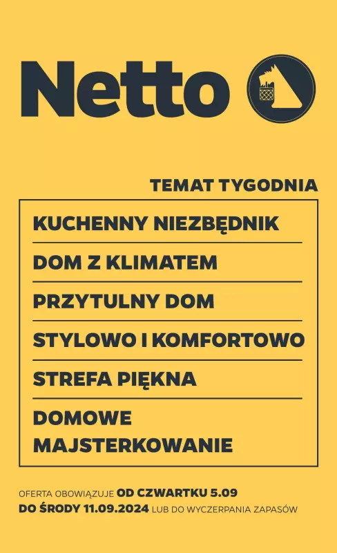 Netto - gazetka promocyjna Gazetka Non Food od czwartku 05.09 do środy 11.09