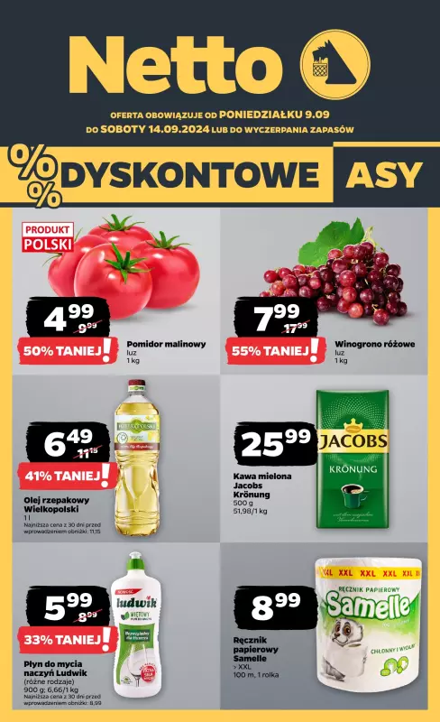 Netto - gazetka promocyjna Gazetka od poniedziałku od poniedziałku 09.09 do soboty 14.09