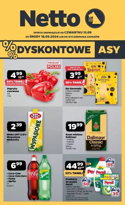 Netto - gazetka promocyjna Gazetka Spożywcza od czwartku od czwartku 12.09 do środy 18.09