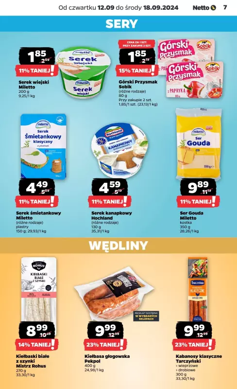 Netto - gazetka promocyjna Gazetka Spożywcza od czwartku od czwartku 12.09 do środy 18.09 - strona 7