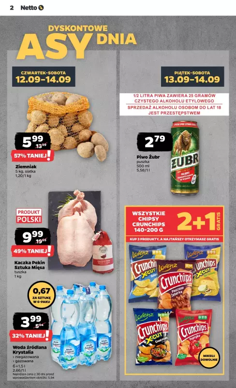 Netto - gazetka promocyjna Gazetka Spożywcza od czwartku od czwartku 12.09 do środy 18.09 - strona 2