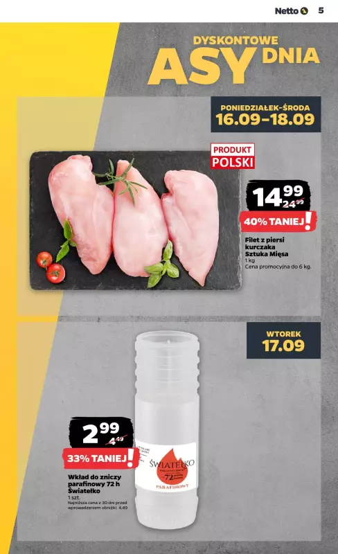 Netto - gazetka promocyjna Gazetka od poniedziałku od poniedziałku 16.09 do soboty 21.09 - strona 5