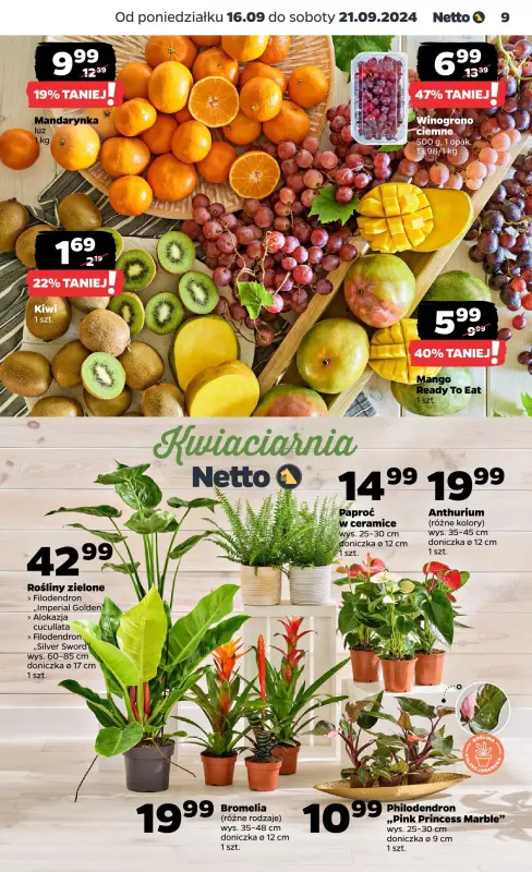 Netto - gazetka promocyjna Gazetka od poniedziałku od poniedziałku 16.09 do soboty 21.09 - strona 9