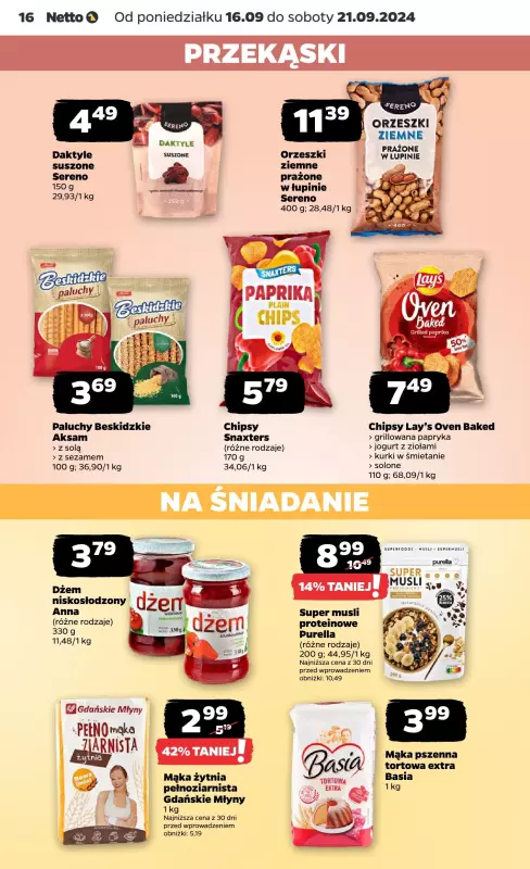 Netto - gazetka promocyjna Gazetka od poniedziałku od poniedziałku 16.09 do soboty 21.09 - strona 16