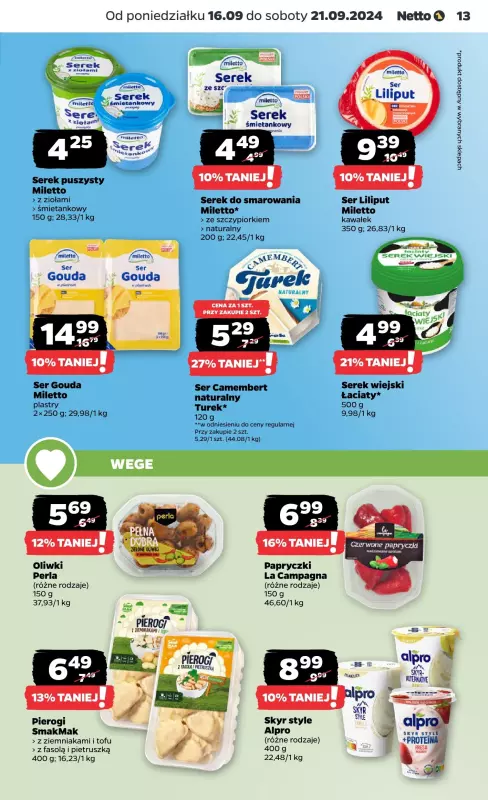 Netto - gazetka promocyjna Gazetka od poniedziałku od poniedziałku 16.09 do soboty 21.09 - strona 13