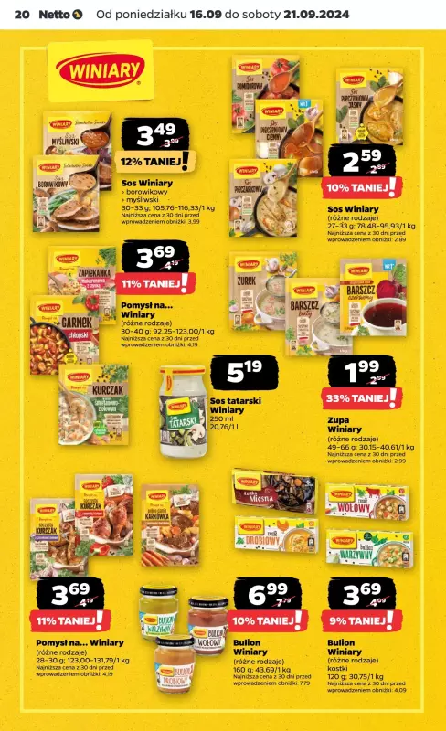 Netto - gazetka promocyjna Gazetka od poniedziałku od poniedziałku 16.09 do soboty 21.09 - strona 20