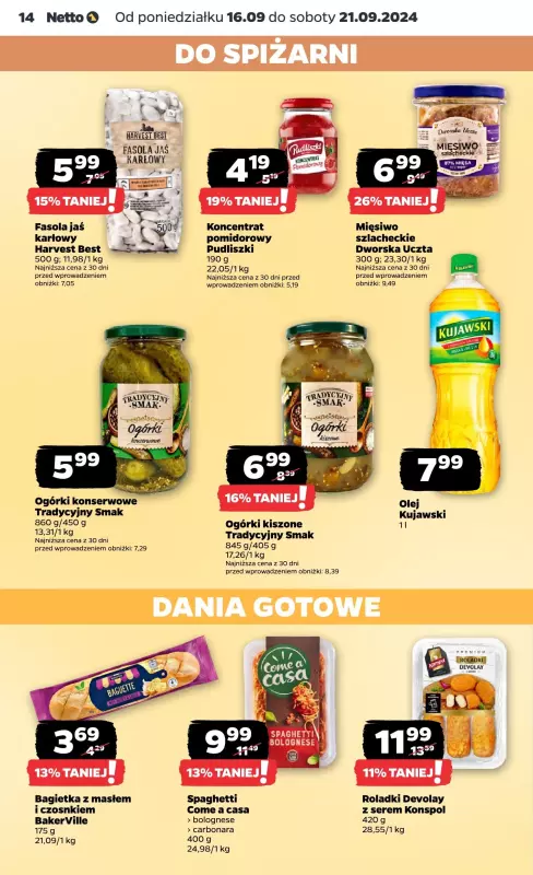 Netto - gazetka promocyjna Gazetka od poniedziałku od poniedziałku 16.09 do soboty 21.09 - strona 14