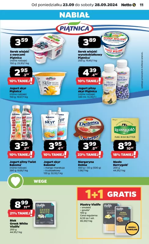 Netto - gazetka promocyjna Gazetka Spożywcza od poniedziałku 23.09 do soboty 28.09 - strona 11