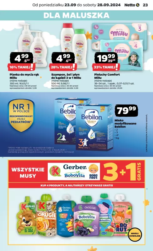 Netto - gazetka promocyjna Gazetka Spożywcza od poniedziałku 23.09 do soboty 28.09 - strona 23