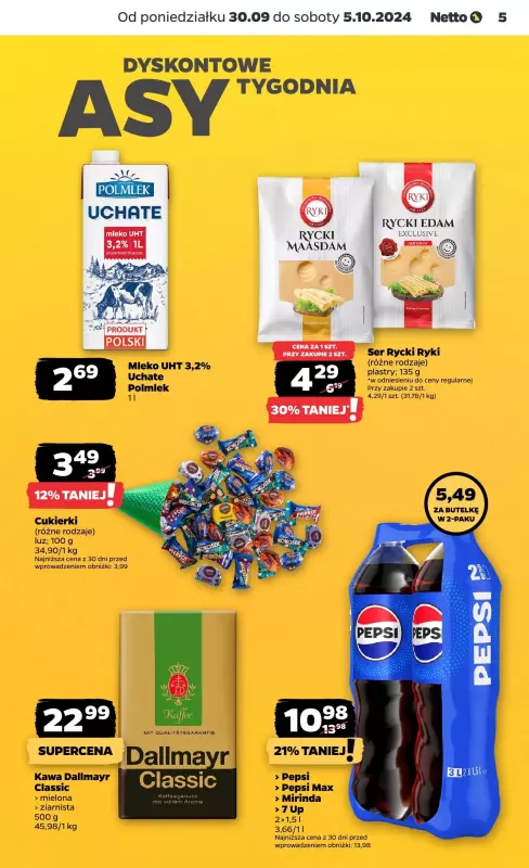 Netto - gazetka promocyjna Gazetka Spożywcza od poniedziałku 30.09 do soboty 05.10 - strona 5