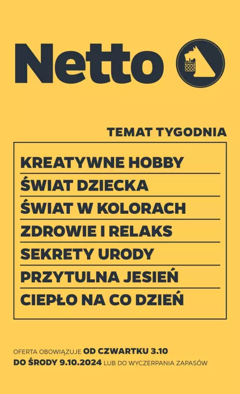 Netto - gazetka promocyjna Gazetka Non Food od czwartku 03.10 do środy 09.10