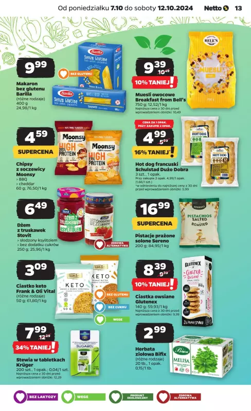 Netto - gazetka promocyjna Gazetka Spożywcza od poniedziałku 07.10 do soboty 12.10 - strona 13