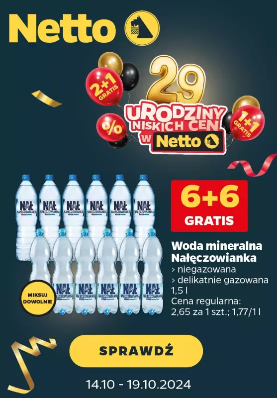 Netto - gazetka promocyjna Promocje w Netto- Świętuj z nami 29 urodziny! od poniedziałku 14.10 do środy 16.10