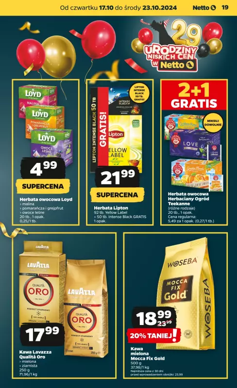 Netto - gazetka promocyjna Gazetka Spożywcza od czwartku od czwartku 17.10 do środy 23.10 - strona 19