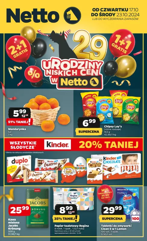 Netto - gazetka promocyjna Gazetka Spożywcza od czwartku od czwartku 17.10 do środy 23.10