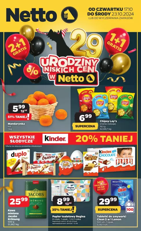 Netto - gazetka promocyjna Gazetka Spożywcza od czwartku od czwartku 17.10 do środy 23.10