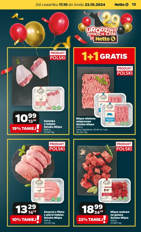 Netto - gazetka promocyjna Gazetka Spożywcza od czwartku od czwartku 17.10 do środy 23.10 - strona 13