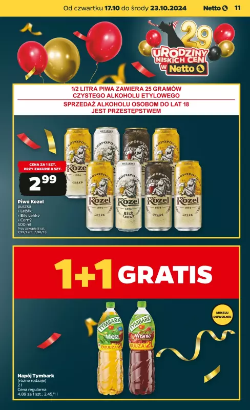 Netto - gazetka promocyjna Gazetka Spożywcza od czwartku od czwartku 17.10 do środy 23.10 - strona 11