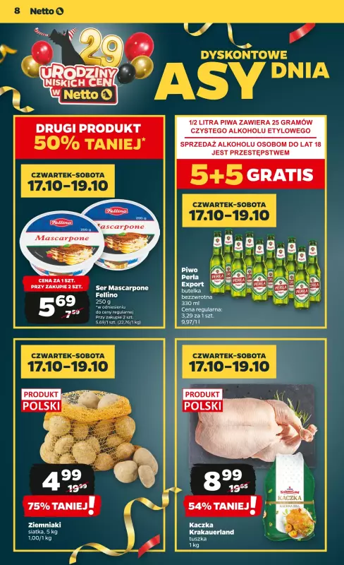 Netto - gazetka promocyjna Gazetka Spożywcza od czwartku od czwartku 17.10 do środy 23.10 - strona 8