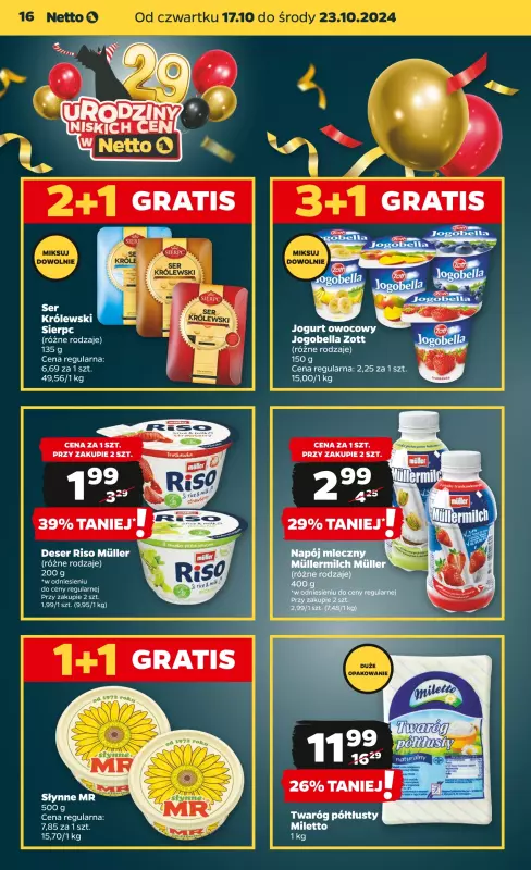 Netto - gazetka promocyjna Gazetka Spożywcza od czwartku od czwartku 17.10 do środy 23.10 - strona 16