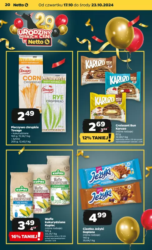 Netto - gazetka promocyjna Gazetka Spożywcza od czwartku od czwartku 17.10 do środy 23.10 - strona 20