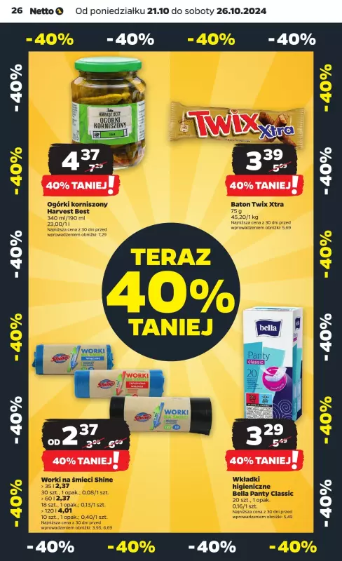 Netto - gazetka promocyjna Gazetka Spożywcza od poniedziałku 21.10 do soboty 26.10 - strona 26