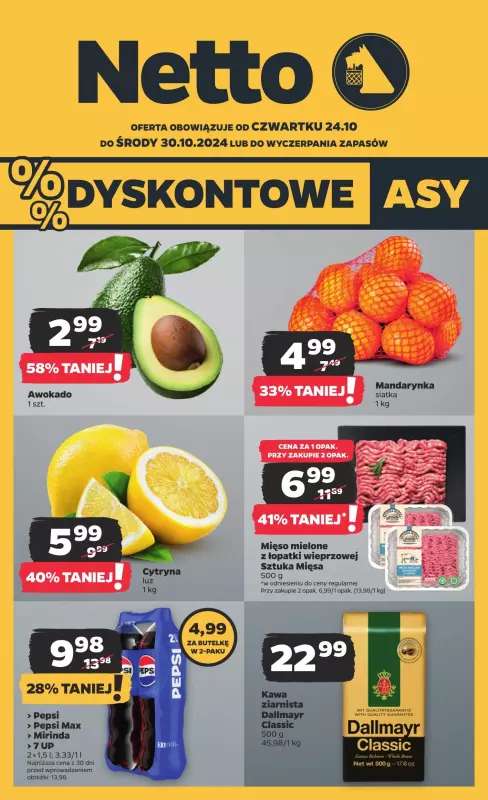 Netto - gazetka promocyjna Gazetka Spożywcza od czwartku 24.10 do środy 30.10